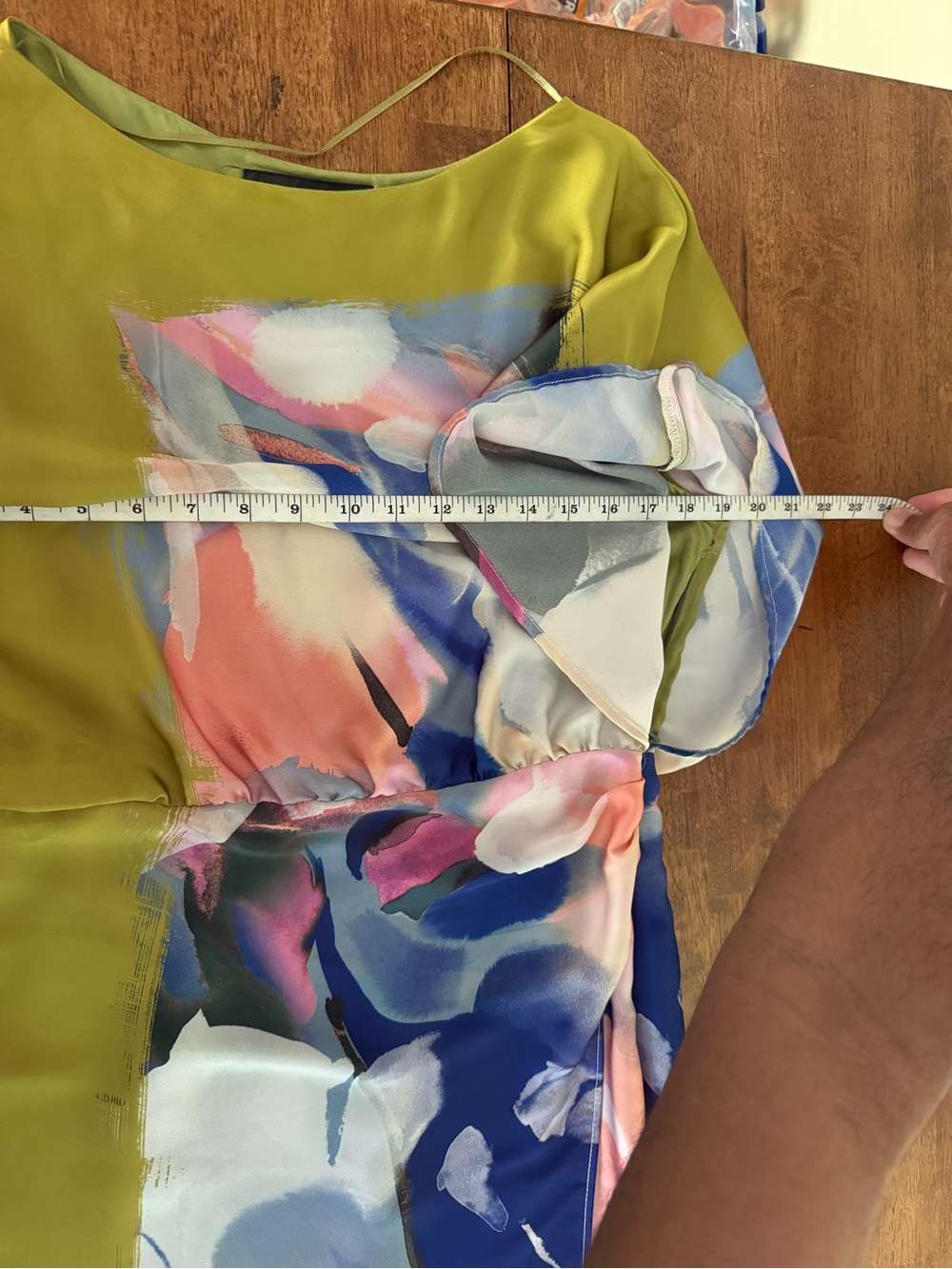 Zara Olive & Multicolor Abstract Floral Midi Dress - Picture 8 of 10
